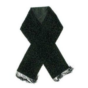 Velvet Leopard Fringe Scarf